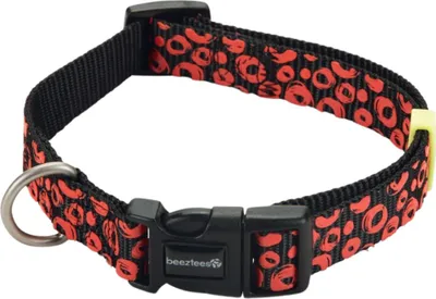 Produktbild von Beeztees Scribbles - Hundehalsband - schwarz - 35-50 cm