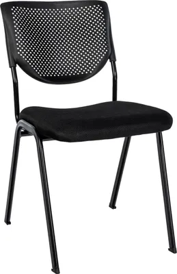 Produktbild von Stapelbarer Stuhl – Konferenzstuhl – Langlebiges Design, platzsparend und stabil | Farbe: Schwarz/Schwarz