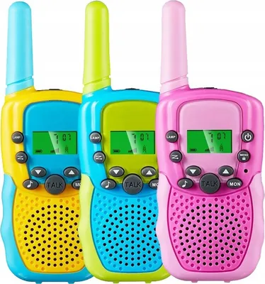 Zdjęcie produktu dla Walkie-talkie krótkofalówki dla dzieci zestaw 3szt prezent dla dzieci
