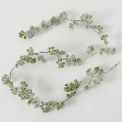 Immagine prodotto di Ghirlanda di abete PINE verde bianco glassato 2m decorazione natalizia