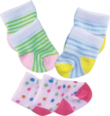 Image de Chaussettes pour poupées 3 paires, 35-45 cm