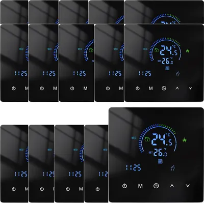Zdjęcie produktu dla 15X Cyfrowy termostat pokojowy LCD, termostat ścienny z ogrzewaniem wodnym 3A, podtynkowy termometr wewnętrzny z ogrzewaniem podłogowym, programowalne termostaty pokojowe zdalnie sterowane za pomocą aplikacji