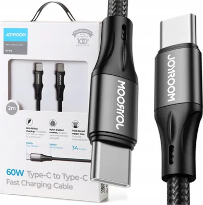 Image de Cable Joyroom S-2030N1-60 Usb-C / Usb-C Pd 60W 3A 2M - Czarny