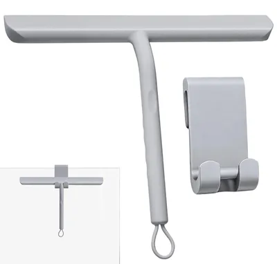 Obrázok produktu pre Silikónová stierka do sprchy Vinabo, 28 cm, s háčikom, celistvá stierka bez škrabancov