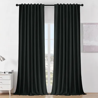 Verdunkelungsvorhänge 84 Zoll, 2 Paneele, 100% Verdunkelung, Polyester