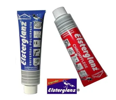 Produktbild von Elsterglanz 2er SET 150ml XXL Tube Chrompflege, Universal Politur Paste