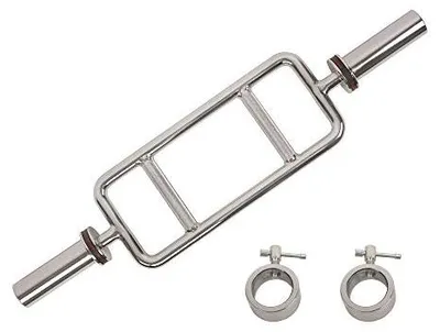 Imagen del producto de Barra para tríceps Olympia de 86 cm con seguros para pesas