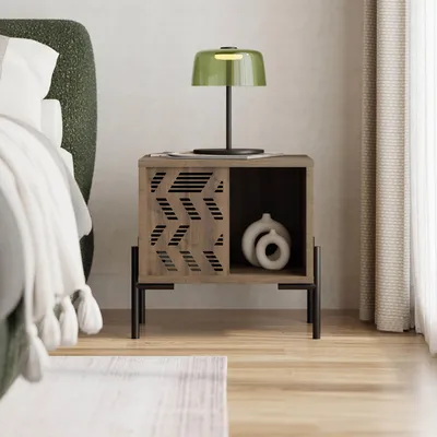 Obrázok produktu pre Skye Decor, kvalitný nočný stolík (kód výrobku) - 100% melamín, značka Hitit, moderný štýl