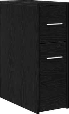 Produktbild von vidaXL Badezimmermöbel-Set Schwarz Eichen-Optik 22 x 44 x 61,5 cm