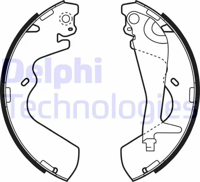 Produktbild von DELPHI Bremsbackensatz Trommelbremse Hinten für HYUNDAI H-1 Cargo (TQ) 270mm LS1934