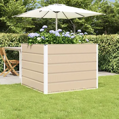 Produktbild von Möbel Pflanzkübel Elfenbein 100 x 100 x 75 cm Stahl - Beete &48052