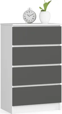 Produktbild von AKORD Furniture Factory OP0LK-6BIASZA003, Weiß, 4 Schublade(n), Matt, 16 mm, 51 cm, 400 mm