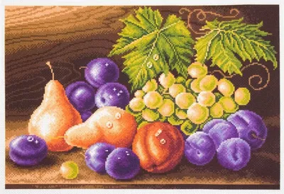 Zdjęcie produktu dla CdA Aida drukowana do haftu krzyżykowego "Owoce" PA1414, 27 x 39 cm