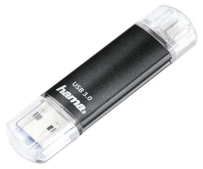 Produktbild von Hama Laeta Twin USB-Stick 256 GB USB Type-A / Micro-USB 3.2 Gen 1 (3.1 Gen 1) Schwarz