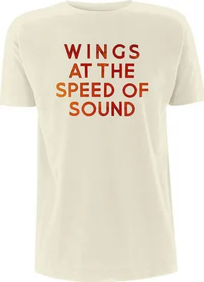 Image de Paul McCartney - "Wings At The Speed Of Sound" T-Shirt für Herren/Damen Uni RO10742 (L) (Sand)