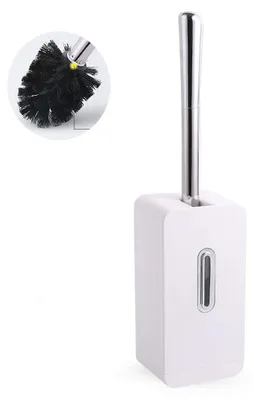 Image de Solidchoice - Brosse WC en acier inoxydable amovible avec long manche