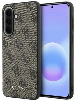 Image de Étui Guess pour Galaxy A57 en similicuir marron avec logo Classic doré