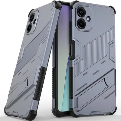 Produktbild von Armor Hülle für Samsung Galaxy A06 5G/4G Hybrid PC TPU Bumper Stoßfestes Schutzhülle mit Standfunktion Grau