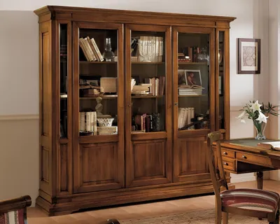 Produktbild von Büro Set Holztisch Stuhl Bücherregal Schreibtisch Regal Schränke 3tlg. Sets Neu
