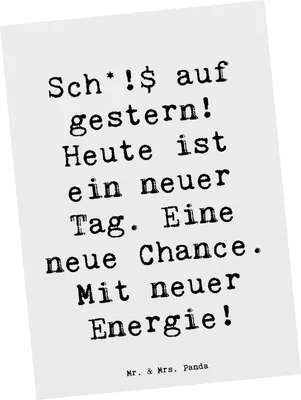 Produktbild von Mr. & Mrs. Panda Postkarte Spruch Selbstzweifel Neuanfang - Weiß - Geschenk, Zitat, Ansichtskarte, Ansichtskarten, Postkarten, persönliche Weiterentwicklung, Motivation