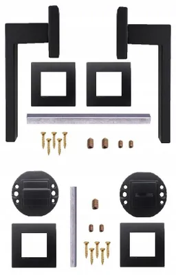 Image de Si apre ERGO Poignée de porte WC Noir Velours Mat