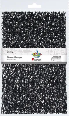 Produktbild von Dekorativer Spitzenstoff Schwarz 60x50 cm Titanum