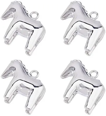 Image de Suspensions en forme de cheval en 3D, 4 pièces, pour bijoux
