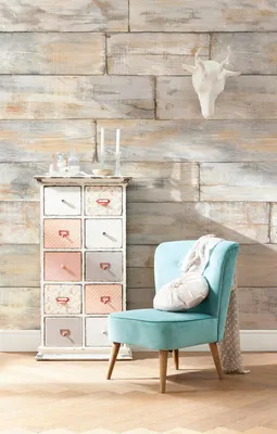 Produktbild von Komar Vlies Fototapete "Shabby Chic", weiß/blau/beige, 368 x 248 cm; XXL4-014