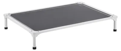 Obrázok produktu pre VEVOR vyvýšený pelech pre veľké psy, prenosný vyvýšený pelech pre psov s kovovým rámom z hliníkových rúrok a priedušnou sieťovinou Teslin, chladiaci pelech pre domáce zvieratá na vnútorné aj vonkajšie použitie L Sivá
