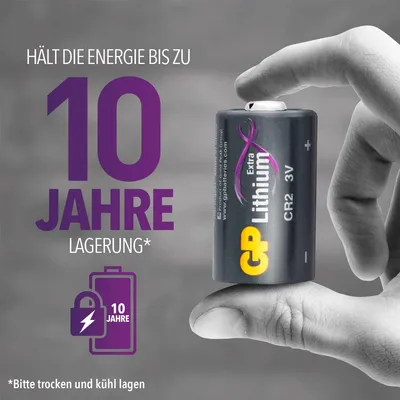 Produktbild von GP CR2 3 Volt EXTRA Lithium Batterie - 2 Stück
