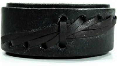 Produktbild von CJBB1932 Herren Armband Leder schwarz 22 cm