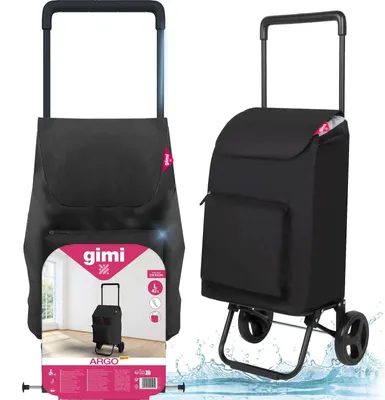 Obrázok produktu pre Nákupný vozík skladací vozík na nákup taška na kolieskach GIMI Argo New čierny 42 l 30 kg