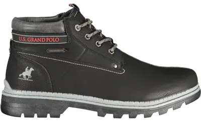 Produktbild von Schwarze Herrenstiefeletten mit Schnürung und Kontrastdetails