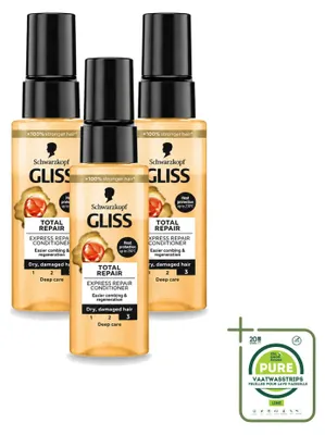 Zdjęcie produktu dla 3 sztuki odżywki ekspresowej Schwarzkopf Gliss Total Repair, 70 ml - opakowanie zbiorcze