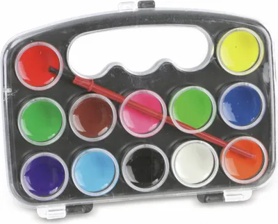 Obrázok produktu pre Topwrite - sada farieb na vodnej báze 12 farieb + štetec