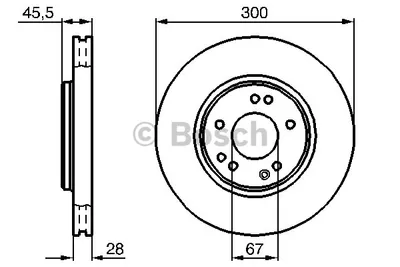 Produktbild von BOSCH Bremsscheiben (2 Stück)  0 986 478 526