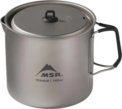Produktbild von Titanium Camping Kettle 1400 ml - Ultraleicht und faltbar für Backpacker