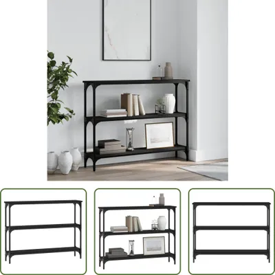 Produktbild von The Living Store Konsolentisch Schwarz 100x22,5x75 cm Holzwerkstoff