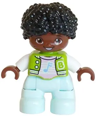 Obrázek produktu pro LEGO Minifigurka Duplo, postavička z řady LEGO Ville, chlapec, světle modrá (47205pb126) - nová