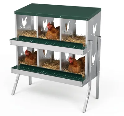 Produktbild von Vigevee Legenest, Metall-Legebox, doppelstöckige Legebox mit 6 Fächern