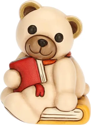 Produktbild von Thun Teddy mit Buch aus Keramik 6,3 x 5,5 x 8,6 cm h F3386H90 Neuheit 2024