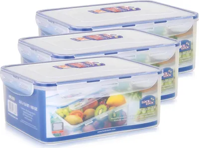 Produktbild von Lock&Lock HPL836 Vorratsdose 5,5L - Luft und Wasserdicht - rechteckig (3er Pack)