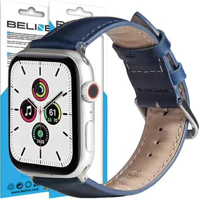 Produktbild von Beline Apple Watch Armband Leder38/40/41Mm Blau /Blau