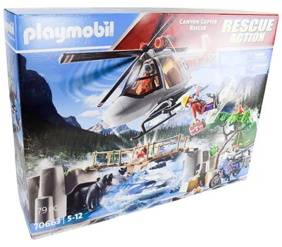 Immagine prodotto di PLAYMOBIL 70663 Dispiegamento dell'elicottero nel canyon