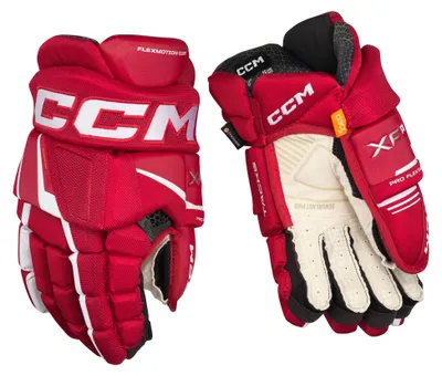Image de Gants CCM TACKS XF PRO Junior rouge/blanc 12 pouces
