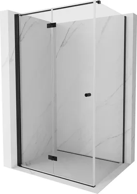 Obrázok produktu pre Mexen Mist-F T skladací sprchový kút ľavý 115 x 70 cm, priehľadný, čierny - 8A6T-115-070-70-00-L