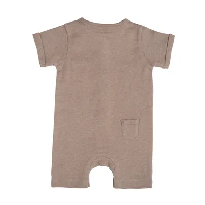 Produktbild von Baby's Only Strampler kurzer Ärmeln Melange - Clay - 62 - 100% Baumwolle