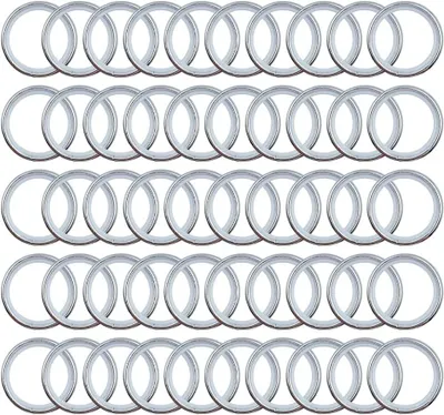 Produktbild von Metallene Gardinenringe, geräuschdämpfend, 50 Stück, 26 mm Innendurchmesser, für Gardinenstangen
