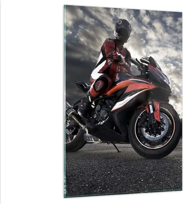 Produktbild von Bilder auf glas - Einteilig - Sport Rennen Motorrad Reise - 80x120cm - Glasbilder - Wandbilder - Bilder - Wanddekoration aus Glas - Glas Bilder - Wandbild auf Glas - GPA80x120-2542