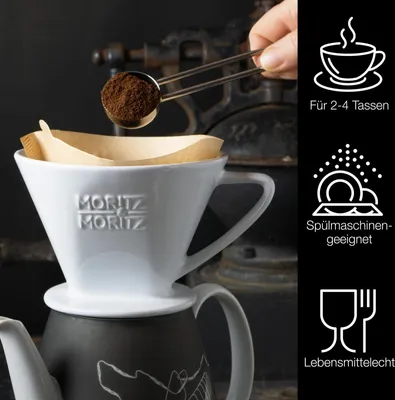 Image de Moritz & Moritz Filtre à café taille 4 blanc